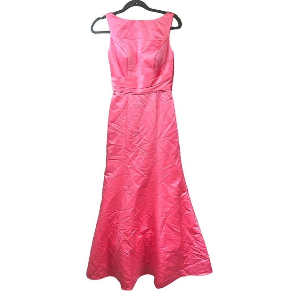 CAMILLE LA VIE Pink Bow Evening Gown